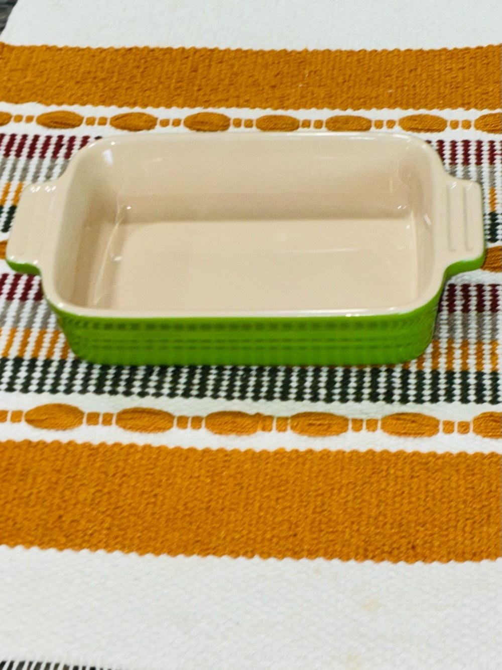 Le Creuset 7x5" Kiwi Green Stoneware Rectangular Baking Dish